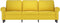 vidaXL - Driezitsbank - 180 - cm - fluweel - geel