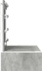 vidaXL - Wandplank - Make-uptafel - met - LED-verlichting - in - Betonnen - Grijs