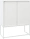 vidaXL - Hoge - kast - 80x35x100 - cm - staal - wit