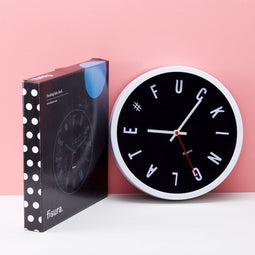 Fisura Wandklok Fucking Late - wit