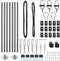 vidaXL - Hekposts - met - Spies - - - 7 - stuks - Ø32 - mm - 80 - cm - Gegalvaniseerd - Staal