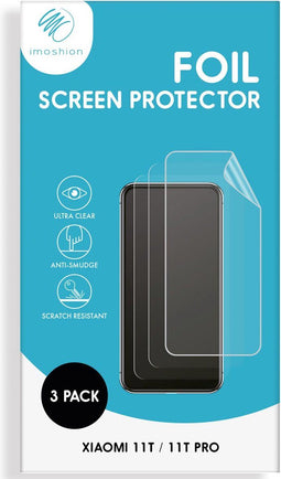 imoshion Screen protector - Geschikt voor Xiaomi 11T Pro, Xiaomi 11T - Screenprotector Folie 3 pack