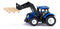 Siku New Holland Tractor met palletvork en pallet metaal/kunststof blauw speelgoedtractor voor kinderen beweegbare voorlader