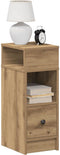 vidaXL - Nachtkastjes - 2 - st - met - lade - 25x31x66 - cm - artisanaal - eikenkleurig