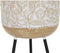 Grondlegger DKD Home Decor Metaal Wit Tweekleurig (31 x 31 x 86 cm)