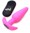 XR Brands Vibrating Silicone Butt Plug with Remote Control pink