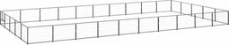 vidaXL - Hondenkennel - 50 - m² - staal - zwart