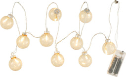 J-Line Slinger 10 Ballen+ Led Effen Glas Geel - Tuinverlichting 165 x 4.5 x 4.5 cm