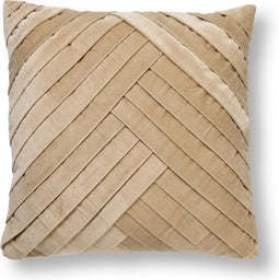 Dutch Decor GIDI - Kussenhoes 45x45 cm - velvet - effen kleur - Pumice Stone - beige - met rits