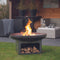 RedFire – Juva – Grijs - Staal – Vuurschaal – Stevig staal – Diameter 80cm - Industrieel – Terrasverwarming – Sfeerhaard - Houtopslag