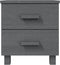 vidaXL - Nachtkastje - HAMAR - 40x35x44,5 - cm - massief - grenenhout - donkergrijs