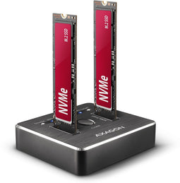 AXAGON ADSA-M2C - NVMe Dockingstation - Dual SSD met clone-functie - Zwart