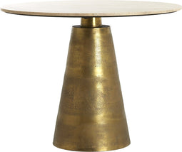 Ynez ronde eettafel Ø100 cm - travertin zand/antiek brons