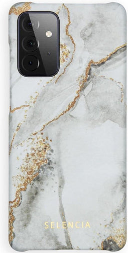 Selencia Hoesje Geschikt voor Samsung Galaxy A72 Hoesje - Selencia Maya Fashion Backcover - grijs