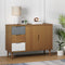 vidaXL - Dressoir - MOLDE - 113x40x80 - cm - massief - grenenhout - bruin