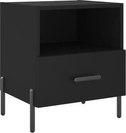 vidaXL - Nachtkastje - 40x35x47,5 - cm - bewerkt - hout - zwart