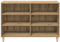 vidaXL - Dressoir - 103,5x35x70 - cm - bewerkt - hout - artisanaal - eikenkleurig