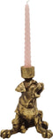 PTMD Wunter Hond Kandelaar - 16 x 15,5 x 20 cm - Poly - Goud