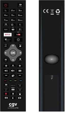 Vervangende afstandsbediening - Algemene voorwaarden - FIDELIO Philips - Voor Philips televisies - Zonder programmering - Klaar voor gebruik