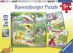 Ravensburger 80519 - Puzzel - Rapunzel Roodkapje Kikkerprins - 3x49 stukjes (3 stuks)