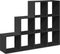 vidaXL - Kamerscherm - / - boekenkast - 3-laags - 137,5x29x103,5 - cm - hout - zwart