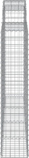 vidaXL - Schanskorven - 5 - st - gewelfd - 200x30x140/160 - cm - ijzer