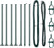 vidaXL - Hekpalen - met - Basisplaten - - - 7 - stuks - Ø32mm, - 70cm, - Gegalvaniseerd - Staal