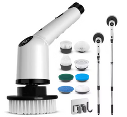 Samako Elektrische Schoonmaakborstel Nanopro 9 opzetstukken - Wit