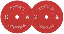 Toorx Professional CDT-2-5 - Technique Micro Halterschijven - 50 mm - 2,5 kg - Rood (2 stuks)