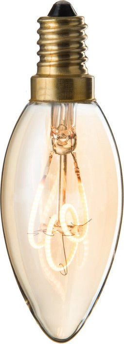 J-Line ledlamp Amber C35 3 Loops E14 - glas - transparant