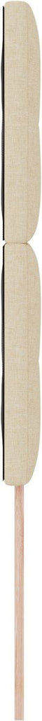 vidaXL - Hoofdbord - met - Knopen - Crème - 80 - cm - Stof