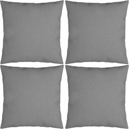 vidaXL - Sierkussens - 4 - st - 40x40 - cm - stof - grijs