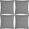vidaXL - Sierkussens - 4 - st - 40x40 - cm - stof - grijs