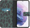 iMoshion Hoesje Geschikt voor Samsung Galaxy S21 Plus Hoesje Met Pasjeshouder - iMoshion Design Softcase Bookcase - Meerkleurig / Green Leopard