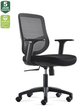BENS 856-Eco-1 - Ergonomische Bureaustoel - GREENGUARD GOLD - Zwart