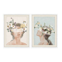 Schilderij DKD Home Decor Kop (55 x 2,5 x 70 cm) (2 Stuks)
