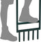 vidaXL - Gazonbeluchter - met - 5 - holle - tanden - gepoedercoat - staal - groen