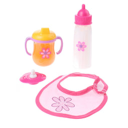 Johntoy Poppenspeelset Baby Rose 4-delig Roze