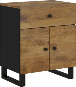 vidaXL - Nachtkastjes - 50x33x60 - cm - massief - mangohout - en - bewerkt - hout