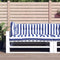 vidaXL - Palletkussens - 3 - st - gestreept - stof - wit - en - blauw