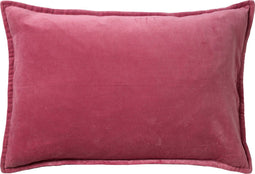 Dutch Decor FAY - Kussenhoes 40x60 cm - velvet met 2 kleuren - Red Plum + Muted Clay - roze - met rits - zonder binnenkussen