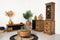 HSM Collection Vloerkleed Malibu - ø120 cm - raffia/zeegras - naturel/wit/zwart