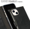 Selencia iPhone 13 - Echt Lederen Bookcase - 3 Pashouders - Zwart