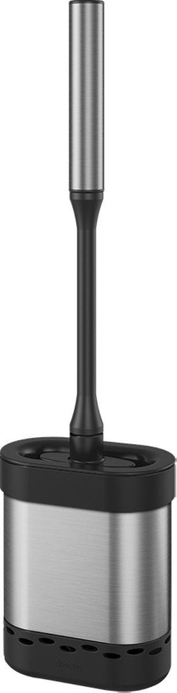 Metaltex Cleany - Toiletborstel met houder - WC Borstel - RVS - Incl. bevestigingsmateriaal voor aan de muur - 13x8x47 cm