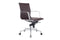 Feel Furniture - Luxe Executive bureaustoel van 100% rundleer - Lage rugleuning - Donker bruin
