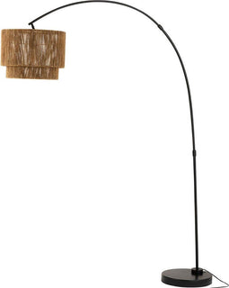 J-Line vloerlamp touw metaal zwart 194 x 146 x 40