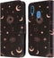 imoshion Hoesje Geschikt voor Samsung Galaxy A40 Hoesje Met Pasjeshouder - imoshion Design Bookcase smartphone - Zwart / Sky Black