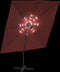 vidaXL - Zweefparasol - met - LED-verlichting - 400x300 - cm - terracottakleurig