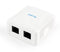 Gembird NCAC-2U5E-01 - 2-poorts CAT5E UTP LAN-opbouwdoos met keystone jacks - Wit