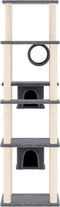 vidaXL - Kattenmeubel - met - sisal - krabpalen - 169 - cm - donkergrijs